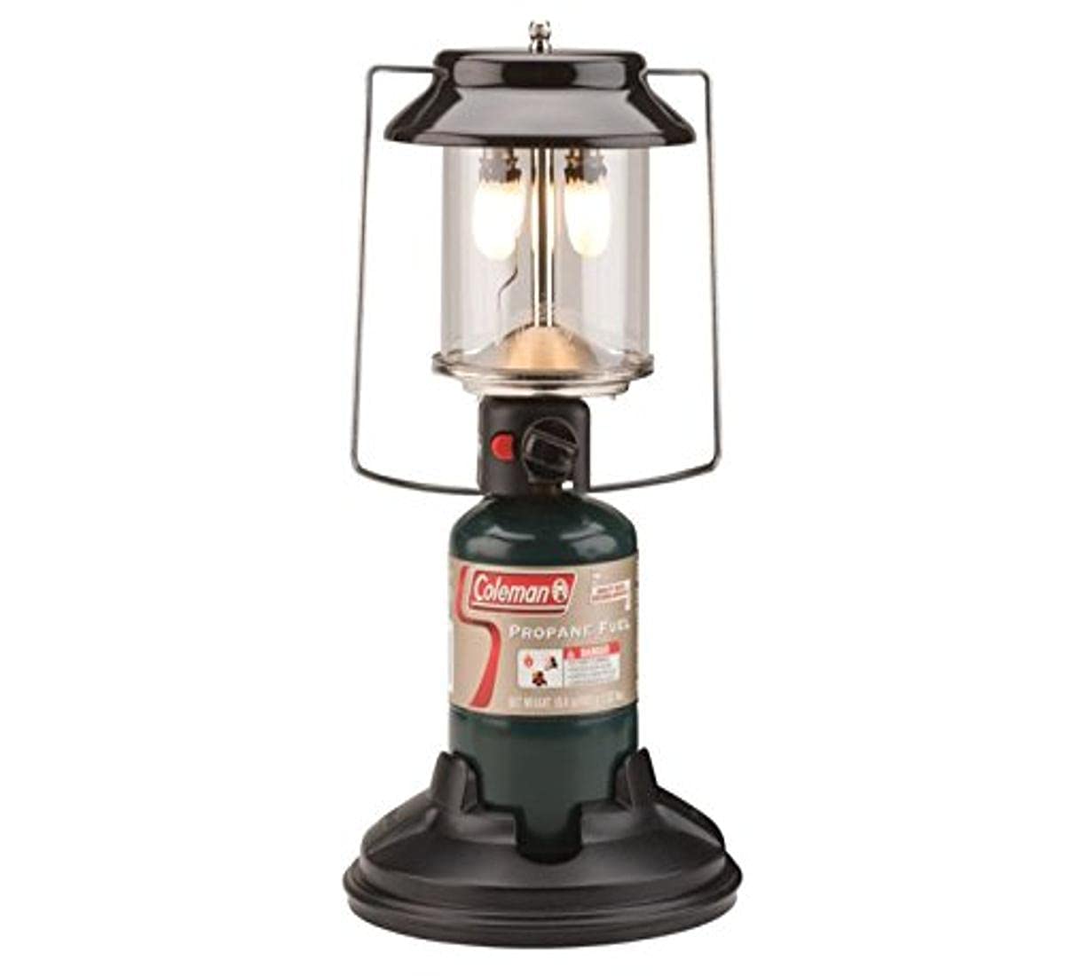 Coleman QuickPack 2-Mantle Propane Lantern for Camping and Emergencies with Adjustable Brightness and No Matches Needed