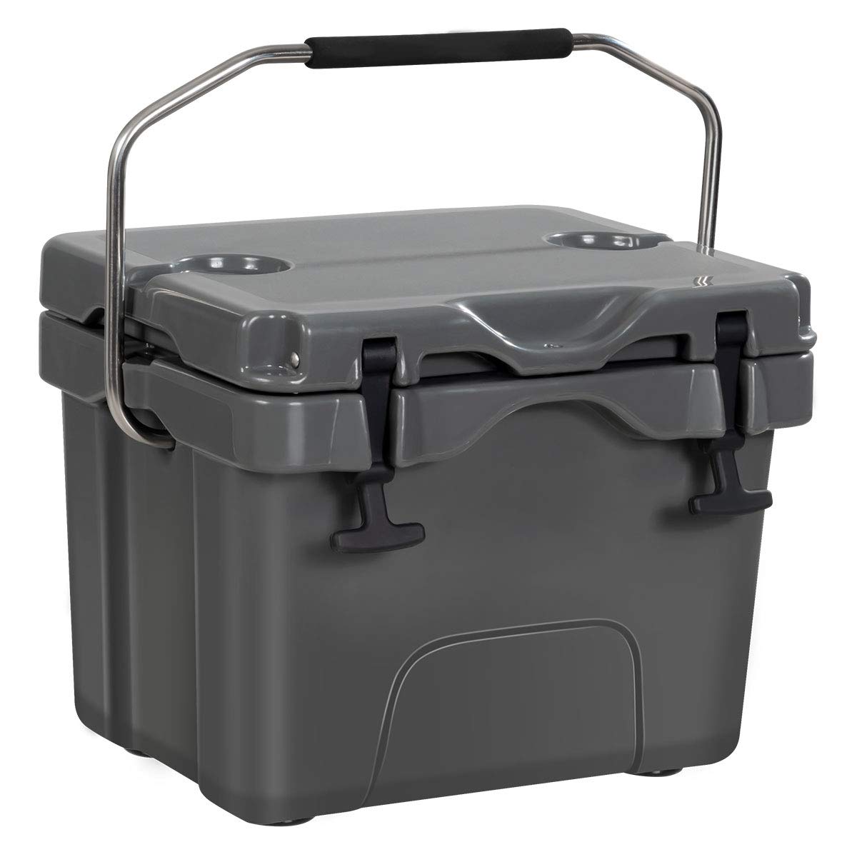 Goplus 16 Quart Cooler for Camping and Fishing Outdoor Activities with 3-5 Days Ice Retention and 2 Cup Holders