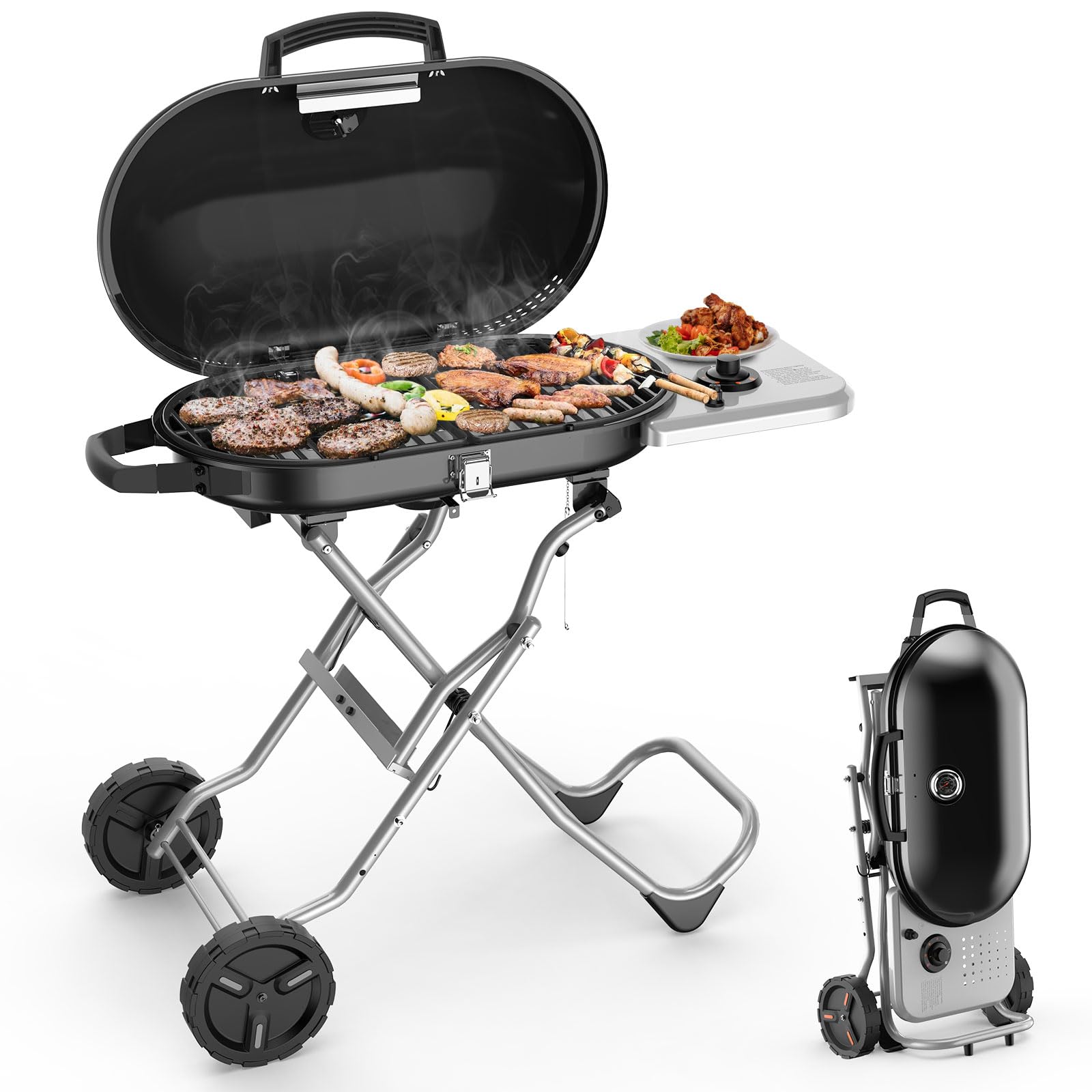 Joy Pebble 15000BTUS Portable Propane Gas Grill for Outdoor Use
| Joy Pebble Large Cooking Areas Sturdy Portable BBQ Gr